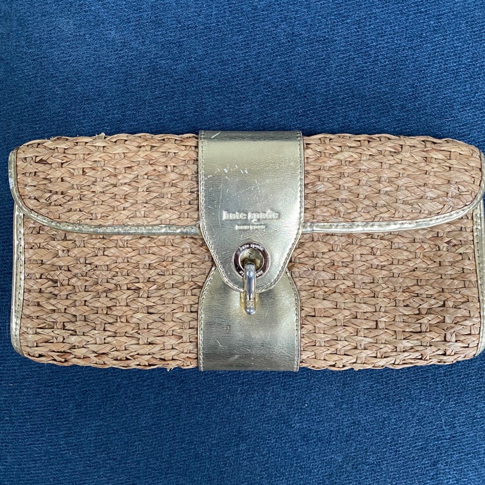 Kate spade straw clutch